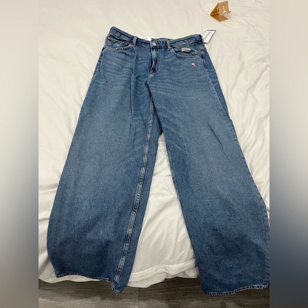 BNWT HM loose straight high waist jeans
